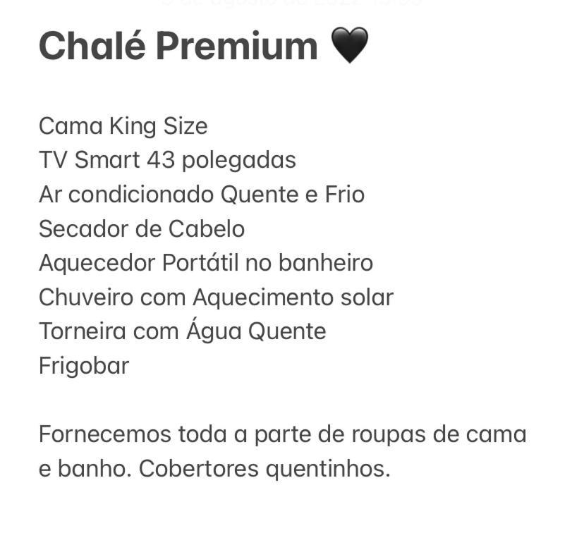 Aconchego Do Sereno Exclusive Chales Urubici Exteriör bild