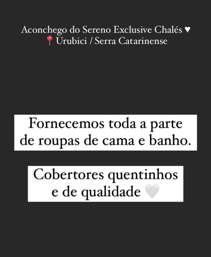 Aconchego Do Sereno Exclusive Chales Urubici Exteriör bild